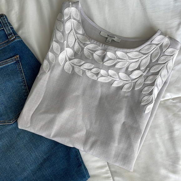 Madewell Tops - Madewell Floral Embroidery Blouse S